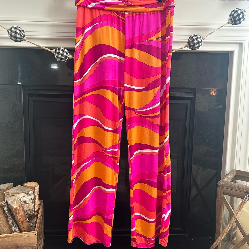 Trina Turk Fuchsia and Tangerine Skirt